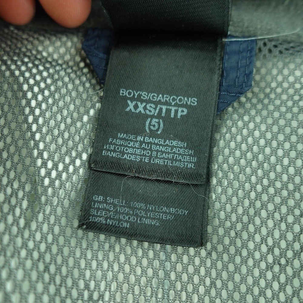 The North Face Boys XXS 5 HyVent Rain Jacket Navy Blue Hooded Windbreaker AQFY - Picture 7 of 14